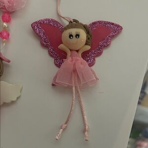 Set of 10 Pink Fairy and Angel Keychain